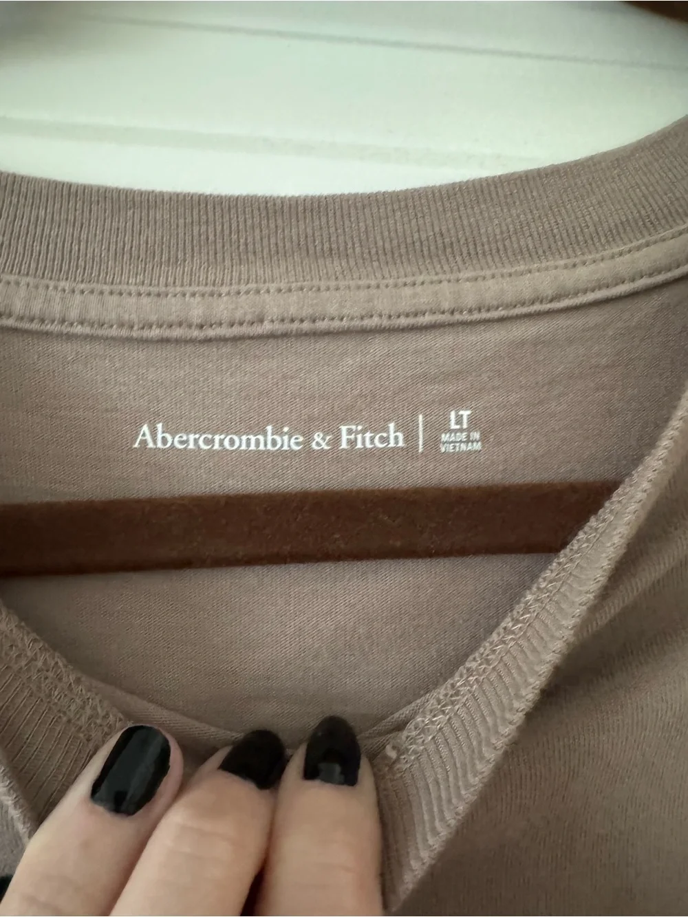 Abercrombie & Fitch Taupe Short-Sleeve Maxi Dress